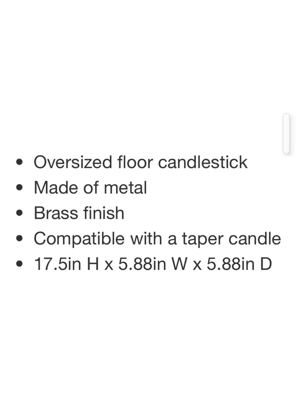 Hearth & Hand Magnolia Brass Finish Floor Candle Holder